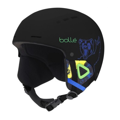 Шлем горнолыжный Bolle Quiz matt black bear - фото 27356