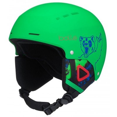 Шлем горнолыжный Bolle Quiz matt green bear - фото 27354