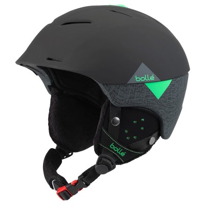 Шлем горнолыжный Bolle Synergy soft black & green - фото 6054