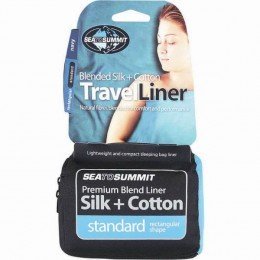 Вкладыш в спальник Sea To Summit Silk-Cotton Liner hood nevy Вкладыш в спальник Sea To Summit Silk-Cotton Liner hood nevy