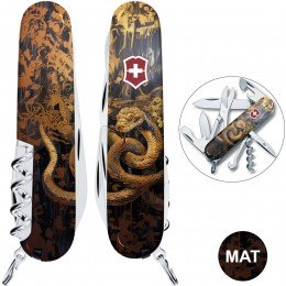 Складаний ніж Victorinox Climber Zodiac Золота дерев'яна змія 1.3703.3.Z4240pk