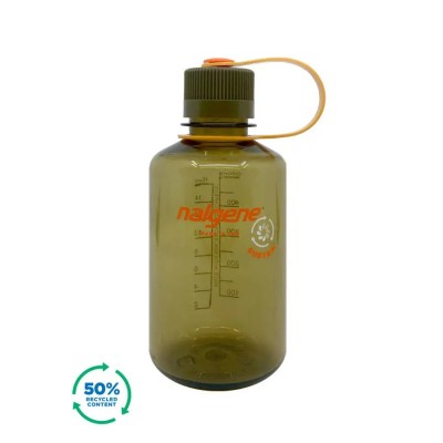 Пляшка для води Nalgene Narrow Mouth Sustain Water Bottle 0.5L olive sustain - фото 28053