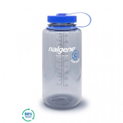 Бутылка для воды Nalgene Wide Mouth Sustain Water Bottle 1L gray sustain - фото 28049
