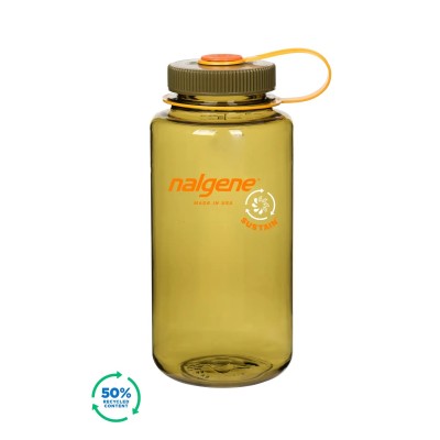 Пляшка для води Nalgene Wide Mouth Sustain Water Bottle 1L olive sustain - фото 28048