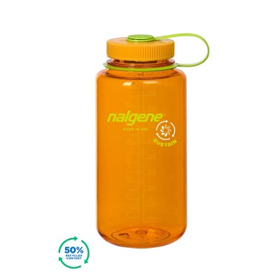 Бутылка для воды Nalgene Wide Mouth Sustain Water Bottle 1L clementine sustain - фото 25912