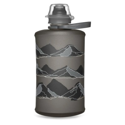 Мягкая фляга HydraPak Stow 350ml Mountains Mammoth Grey - фото 31024
