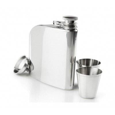 Фляга и рюмки GSI Glacier Stainless Trad Flask set - фото 16218 Фляга и рюмки GSI Glacier Stainless Trad Flask set - фото 16218