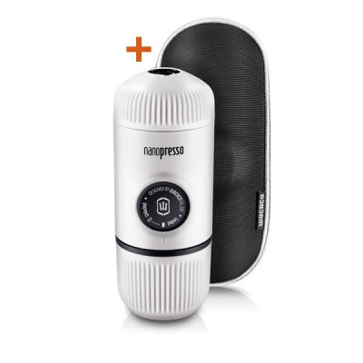 Портативна еспресо-кавоварка Wacaco Nanopresso біла з чохлом - фото 31190