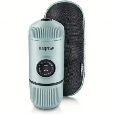 Портативна еспресо-кавоварка Wacaco Nanopresso блакитна з чохлом - фото 31192