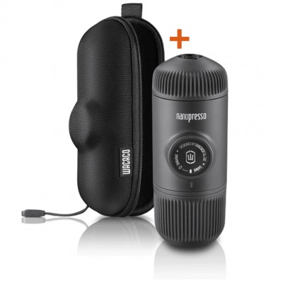 Портативна еспресо-кавоварка Wacaco Nanopresso сіра з чохлом - фото 31189