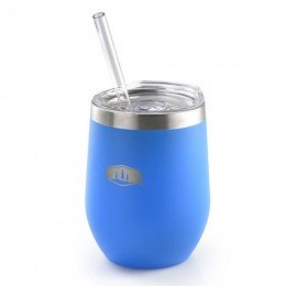 Термокружка с трубочкой GSI Glacier Stainless Vacuum 12 fl.oz.Tumbler синий