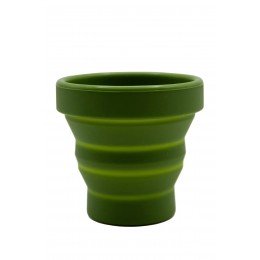 Стакан складной силиконовый Tramp с крышкой 180ml UTRC-083 olive
