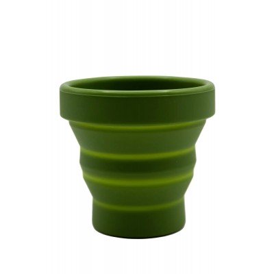 Склянка складна силіконова Tramp з кришкою 180ml UTRC-083 olive - фото 27601