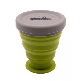 Склянка складна силіконова Tramp з кришкою 200 ml UTRC-126 green Склянка складна силіконова Tramp з кришкою 200 ml UTRC-126 green