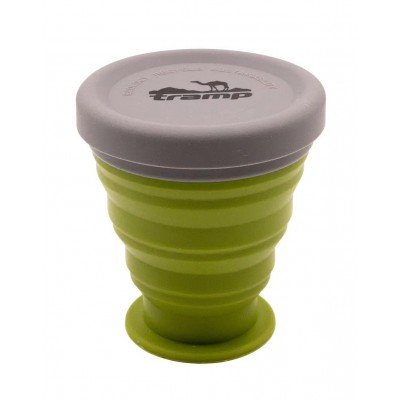 Склянка складна силіконова Tramp з кришкою 200 ml UTRC-126 green - фото 27597