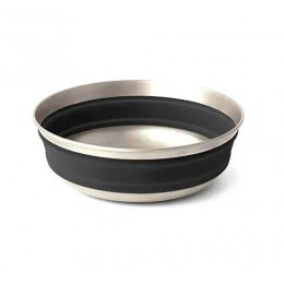 Миска складана Sea to Summit Detour Stainless Steel Collapsible Bowl L Beluga Black