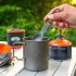 Набор столовых приборов GSI Outdoors Tekk Folding Cutlery Set серый