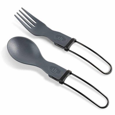 Набір столових приборів GSI Outdoors Tekk Folding Cutlery Set сірий - фото 30753