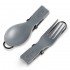 Набір столових приборів GSI Outdoors Tekk Folding Cutlery Set сірий
