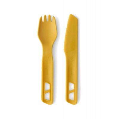 Набір столових приборів Sea to Summit Passage Cutlery Set 2 Piece Arrowwood Yellow - фото 30458