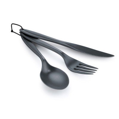 Набор столовых приборов GSI 3 PC Ring Cutlery Set grey - фото 16810