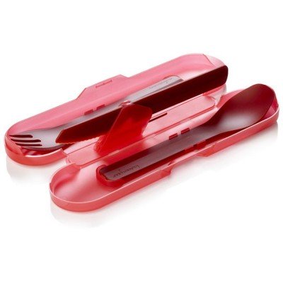 Набір столових приборів Humangear GoBites Trio red - фото 20963