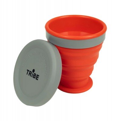 Стакан складной силиконовый Tribe 200 мл T-FF-0001 Terracota - фото 29879