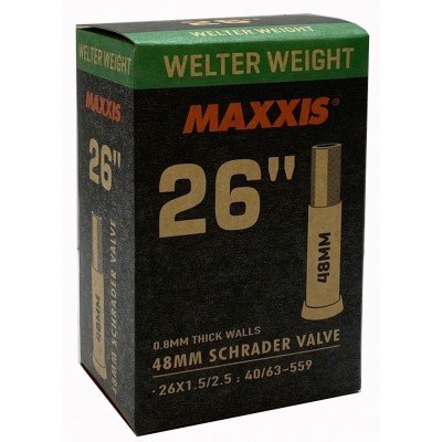 Камера Maxxis Welter Weight 26×1.5/2.5 Schrader 48 мм - фото 27592 Камера Maxxis Welter Weight 26×1.5/2.5 Schrader 48 мм - фото 27592