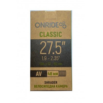 Камера Onride Classic 27.5"*1.9-2.35" AV48 - фото 30590 Камера Onride Classic 27.5"*1.9-2.35" AV48 - фото 30590
