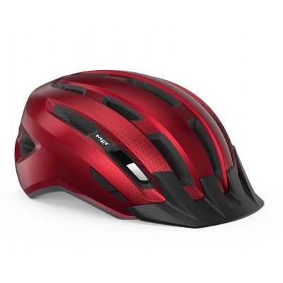 Шлем велосипедный MET Downtown CE red glossy - фото 28706