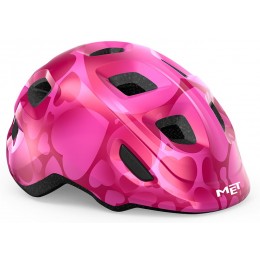 Шлем велосипедный Met Hooray CE pink hearts/glossy