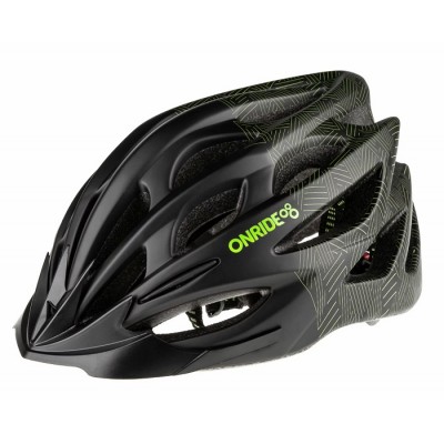 Шлем велосипедный Onride Mount черный/зеленый - фото 28246
