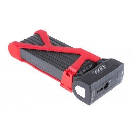 Велозамок ETOOK ET590 5 х 1100мм фолдинговый черный/красный Велозамок ETOOK ET590 5 х 1100мм фолдинговый черный/красный