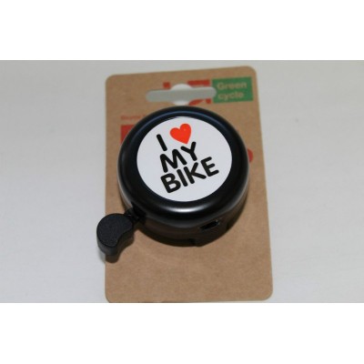 Дзвінок велосипедний Green Cycle love my bike (GCB-1051A-BK) - фото 14568