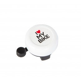 Звонок Green Cycle GBL-251 I love my bike белый