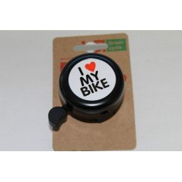 Звонок велосипедный Green Cycle love my bike (GCB-1051A-BK)