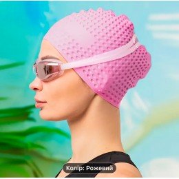 Шапочка для плавання Conquest Waterproof Long Hair pink Шапочка для плавання Conquest Waterproof Long Hair pink